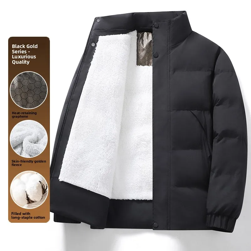 Мужская зимняя утепленная куртка из хлопка с воротником-стойкой, ветрозащитная, на флисовой подкладке из овечьего вельвета, теплая, морозостойкая
Мужская зимняя утепленная куртка из хлопка с воротником-стойкой, ветрозащитная, на флисовой подкладке из овечьего вельвета, теплая, морозостойкая