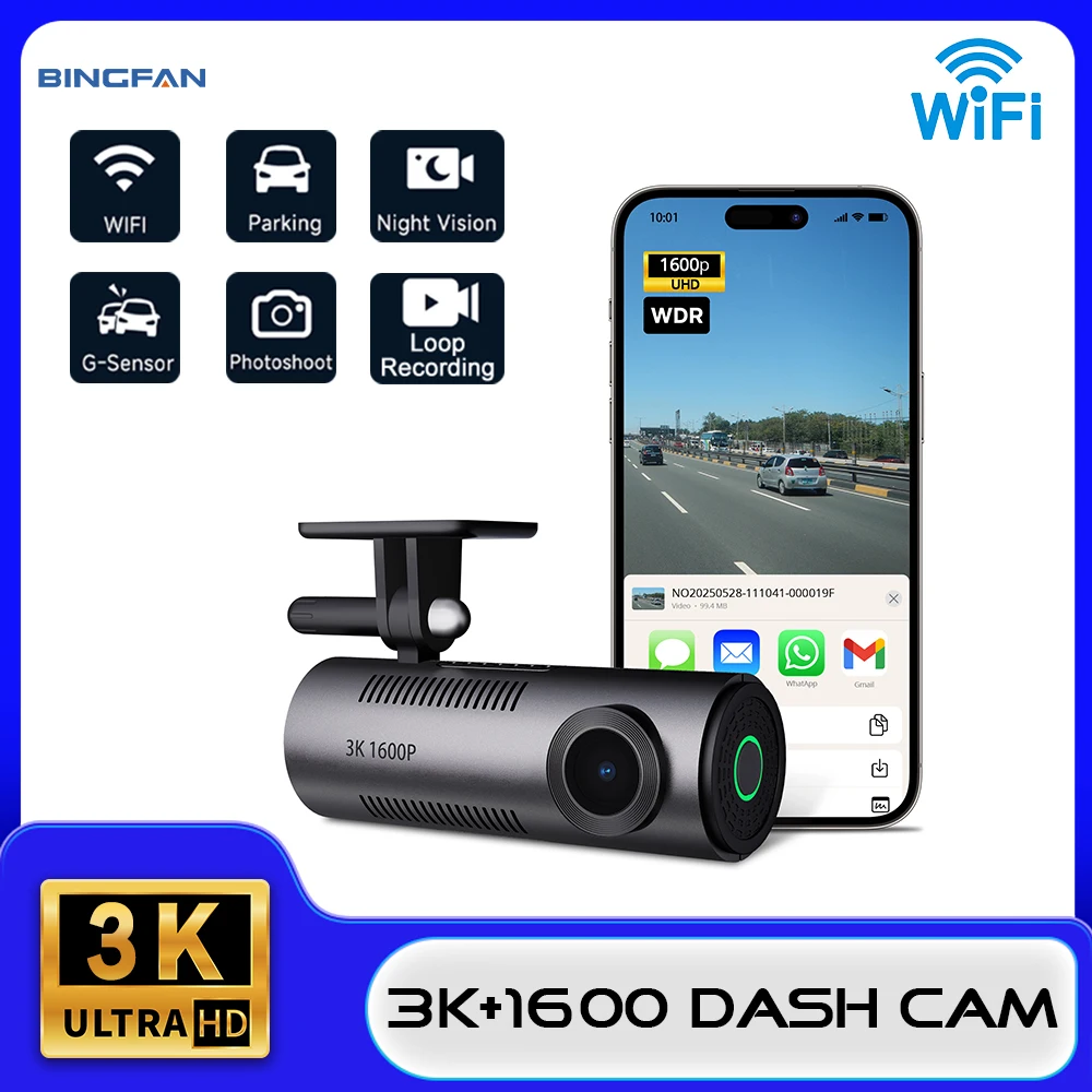 Dash Cam 4K Recording Car Camera for Dash Uhd DVR Built-In WiFi Night Vision Video Recorder 24H Parking Monitor
Dash Cam 4K Recording Car Camera for Dash Uhd DVR Built-In WiFi Night Vision Video Recorder 24H Parking Monitor