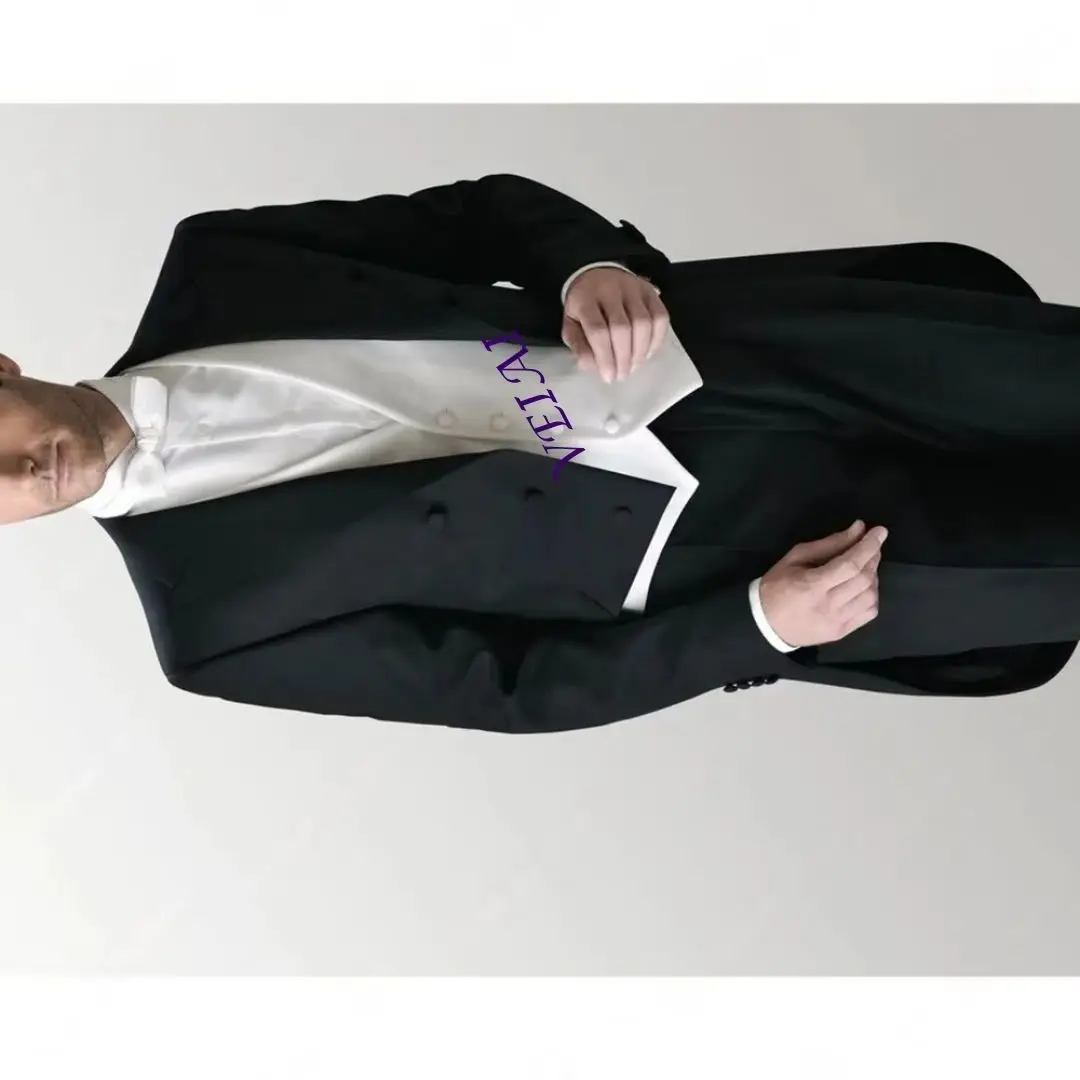 Customized Italian Tailcoat Men's Suit Double-breasted Peak Lapel 3-Piece Set (Jacket + Pants + Vest) for Formal Wedding Party
Customized Italian Tailcoat Men's Suit Double-breasted Peak Lapel 3-Piece Set (Jacket + Pants + Vest) for Formal Wedding Party