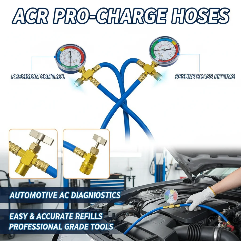 R134a/R12 Automotive Air Conditioner Refrigerant Filling Hose M14x1.5 to 3/8' AC/CM Single Table Supplementary Fluorine Hose
R134a/R12 Automotive Air Conditioner Refrigerant Filling Hose M14x1.5 to 3/8' AC/CM Single Table Supplementary Fluorine Hose