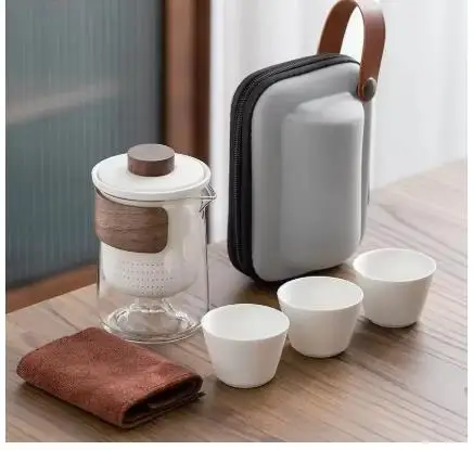 Portable Travel Tea Set Outdoor Ceramic Kung Fu Tea Set Glass Teas Making Tools Teas Infuser Teapot Tea Cup Teaware Sets
Portable Travel Tea Set Outdoor Ceramic Kung Fu Tea Set Glass Teas Making Tools Teas Infuser Teapot Tea Cup Teaware Sets