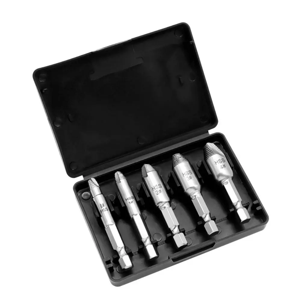 5pcs/set Thread Damaged Screw Extractor Hex Shank High Hardness Bolt Remover HSS No Slipping Demolition Tools Furniture Assembly
5pcs/set Thread Damaged Screw Extractor Hex Shank High Hardness Bolt Remover HSS No Slipping Demolition Tools Furniture Assembly