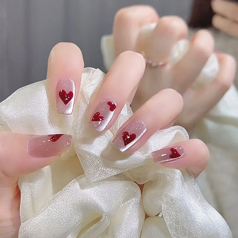 30pcs/set Heart Cat Eye Wearing Tips Full Cover Square Ballet Fake Nails With Gel Easy Press On Nail Patch Manicure Decoration#2
30pcs/set Heart Cat Eye Wearing Tips Full Cover Square Ballet Fake Nails With Gel Easy Press On Nail Patch Manicure Decoration#2
