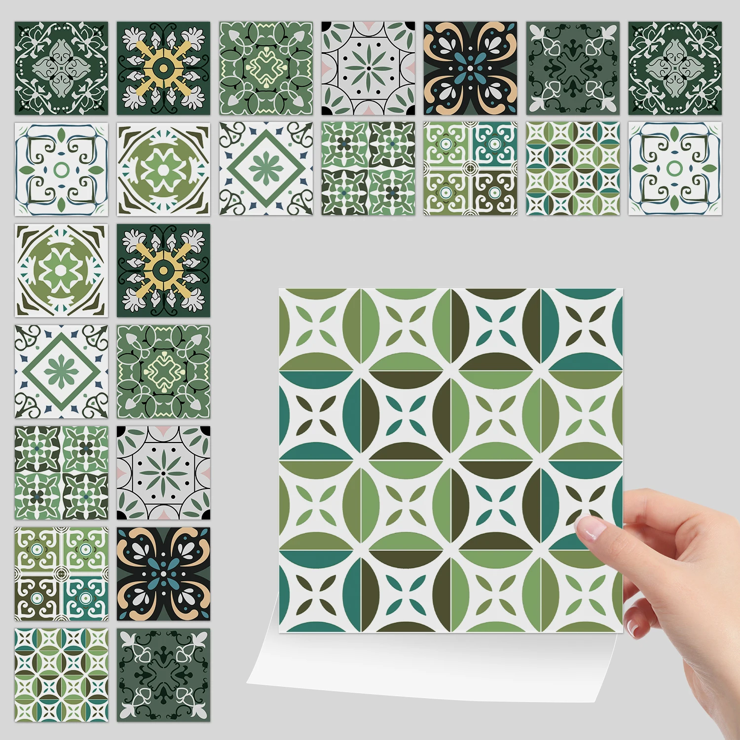 24Pcs Mandala Tile Stickers, Waterproof & Scratch-Resistant PVC, Strong Adhesive, 10/15/20cm Sizes, for Walls, Floors, DIY Decor
24Pcs Mandala Tile Stickers, Waterproof & Scratch-Resistant PVC, Strong Adhesive, 10/15/20cm Sizes, for Walls, Floors, DIY Decor