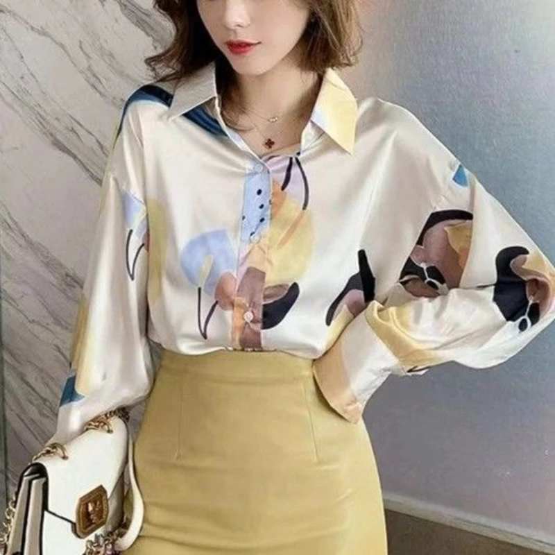 Design Print Stain Shirt Spring Summer Fashion Blouse 2023 Female Korean Style Elegant Shirt Long Sleeve Turn Down Collar Shirt
Design Print Stain Shirt Spring Summer Fashion Blouse 2023 Female Korean Style Elegant Shirt Long Sleeve Turn Down Collar Shirt