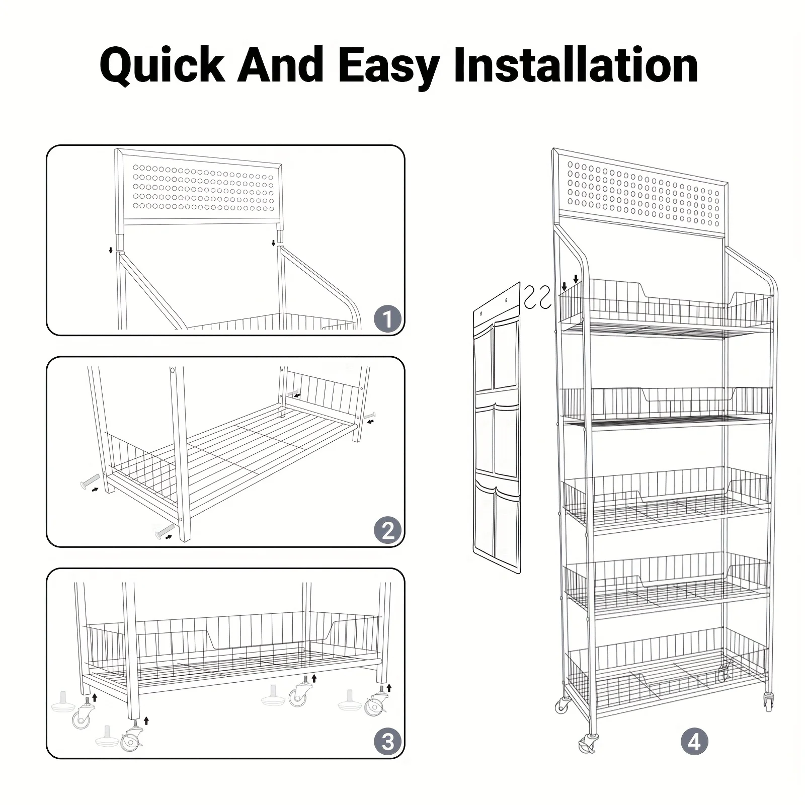 4/5-story Supermarket Snack Display Rack, Independent Black Retail Display Rack, Heavy-duty Metal Snack Rack With 2 Large-capacity Storage Hanging Bags, 4 Wheels And 15 Hooks, Large Metal Snack Rack, Suitable For Store Business, Home Storage
4/5-story Supermarket Snack Display Rack, Independent Black Retail Display Rack, Heavy-duty Metal Snack Rack With 2 Large-capacity Storage Hanging Bags, 4 Wheels And 15 Hooks, Large Metal Snack Rack, Suitable For Store Business, Home Storage