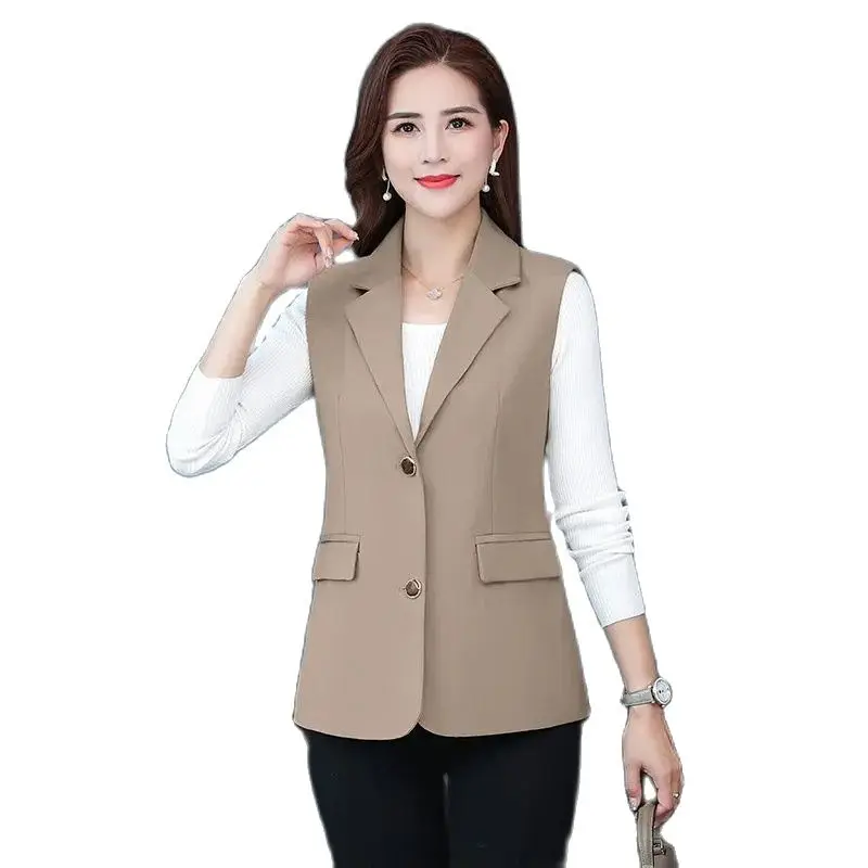 Receive Waist Women's Vest Short Spring Autumn New 2022 Loose Mother Dress Sleeveless Jacket Leisure Wild Ladies blazer Vest
Receive Waist Women's Vest Short Spring Autumn New 2022 Loose Mother Dress Sleeveless Jacket Leisure Wild Ladies blazer Vest