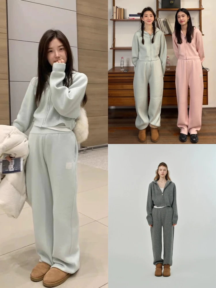 Women's Hooded Knitted Sweater High Waist Casual Pants Sportswear Set Long Sve Cotton Zipper Closure Winter Outfit
Women's Hooded Knitted Sweater High Waist Casual Pants Sportswear Set Long Sve Cotton Zipper Closure Winter Outfit