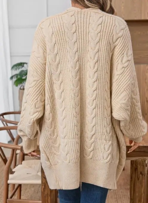 2025 Cardigan Autumn/winter Women's Latest New Mid Length Knitted Cardigan Retro Fashion Thick Loose Fried Dough Twisted Sweater
2025 Cardigan Autumn/winter Women's Latest New Mid Length Knitted Cardigan Retro Fashion Thick Loose Fried Dough Twisted Sweater