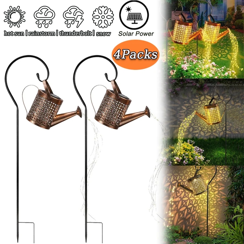 4PCS LED Solar Watering Can Light Hanging Kettle Lantern Light Outdoor Waterproof Villa Path Lawn Yard Garden Decoration Lamp
4PCS LED Solar Watering Can Light Hanging Kettle Lantern Light Outdoor Waterproof Villa Path Lawn Yard Garden Decoration Lamp