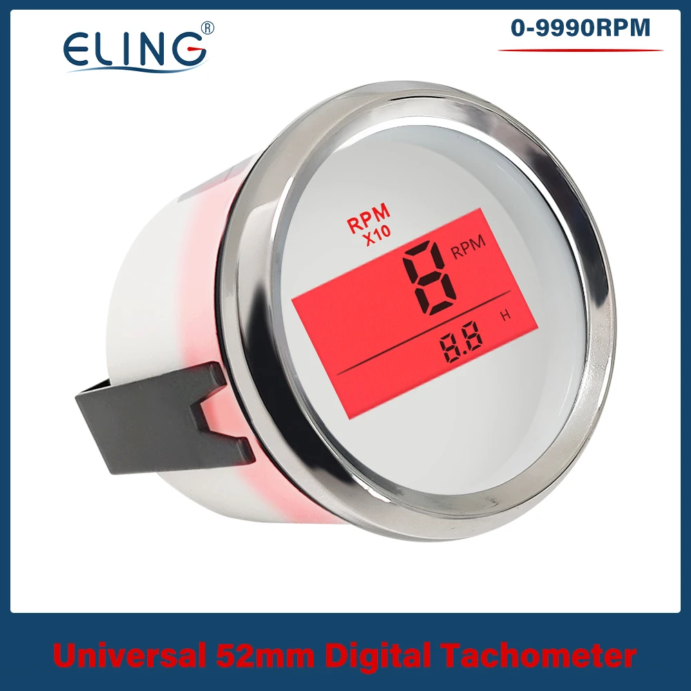 ELING Universal Digital Tachometer 0-9990RPM Tacho Gauge Car Truck Boat With Hourmeter Waterproof 12V 24V Red Backlight
ELING Universal Digital Tachometer 0-9990RPM Tacho Gauge Car Truck Boat With Hourmeter Waterproof 12V 24V Red Backlight