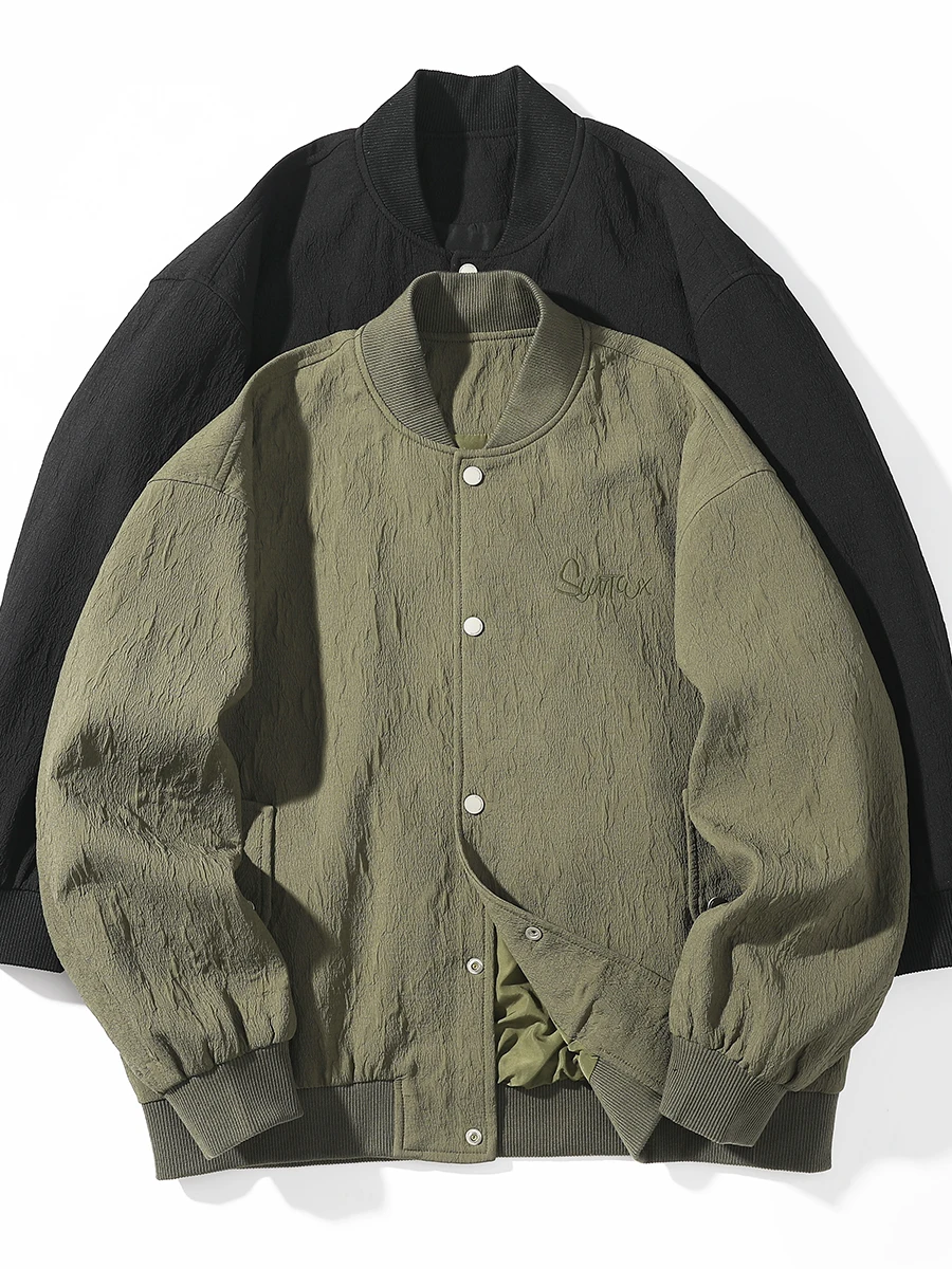 Original Men's Baseball Collar Jaet Autumn Casual Loose Fit Embroidery Youth Faion Polyester Fiber Satin Youth Sle
Original Men's Baseball Collar Jaet Autumn Casual Loose Fit Embroidery Youth Faion Polyester Fiber Satin Youth Sle