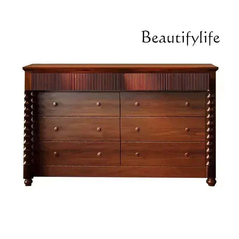 X American medieval solid wood chest, living room decoration storage drawer cabinet
X American medieval solid wood chest, living room decoration storage drawer cabinet