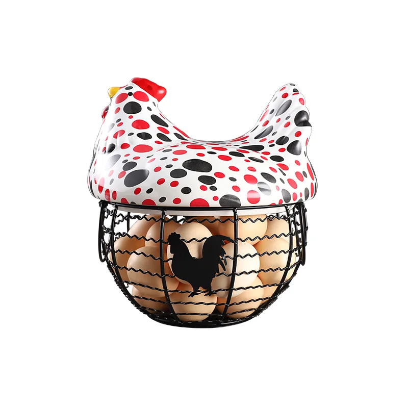 Ceramic Storage Basket Iron Hen Potato Garlic Box Household Fruit Egg Kitchen Food Container Decoration
Ceramic Storage Basket Iron Hen Potato Garlic Box Household Fruit Egg Kitchen Food Container Decoration