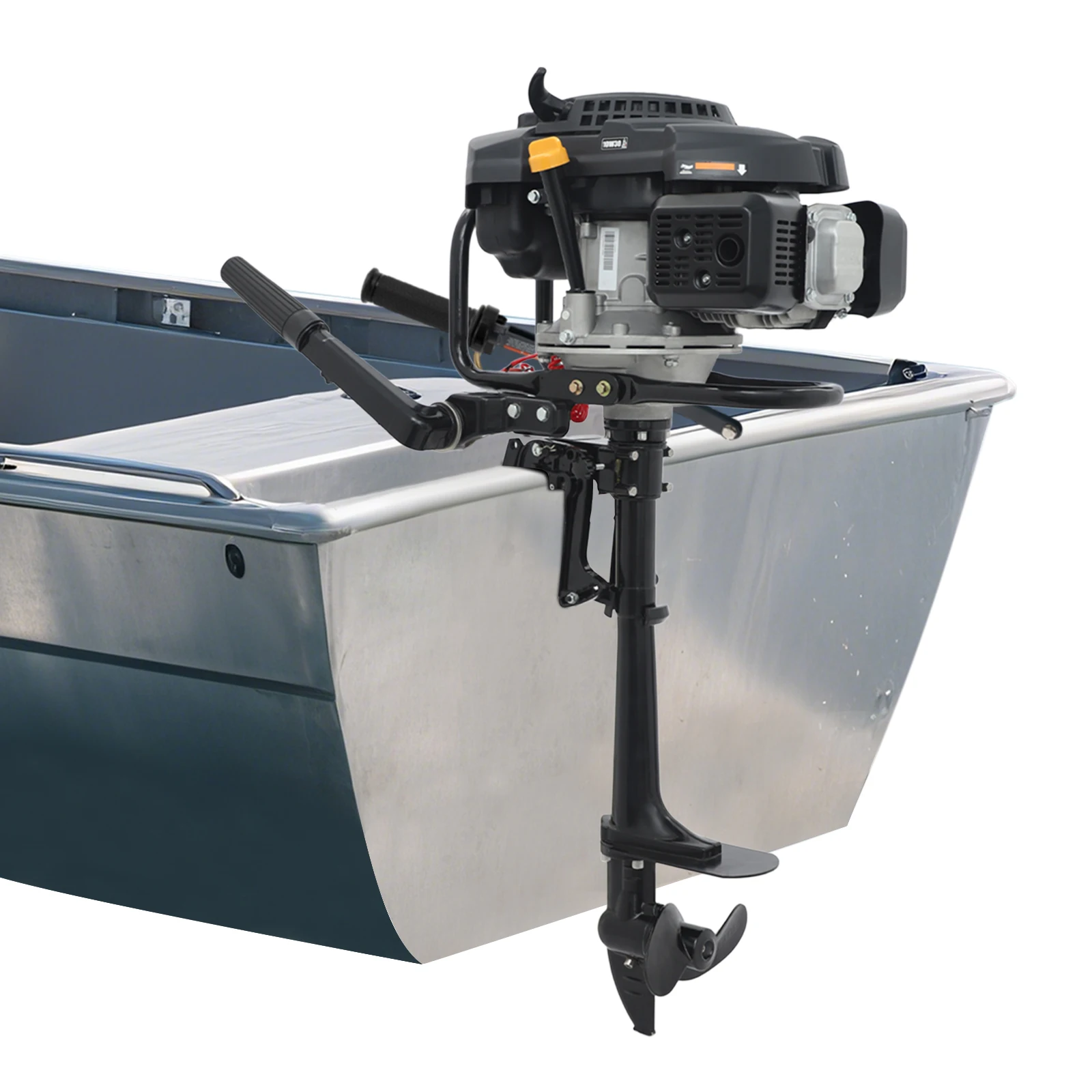 224cc 9HP Four Stroke Outboard Motor, CDI Ignition 180° Reverse Function, Aluminum Alloy Boat Engine for 15-20ft Boats
224cc 9HP Four Stroke Outboard Motor, CDI Ignition 180° Reverse Function, Aluminum Alloy Boat Engine for 15-20ft Boats