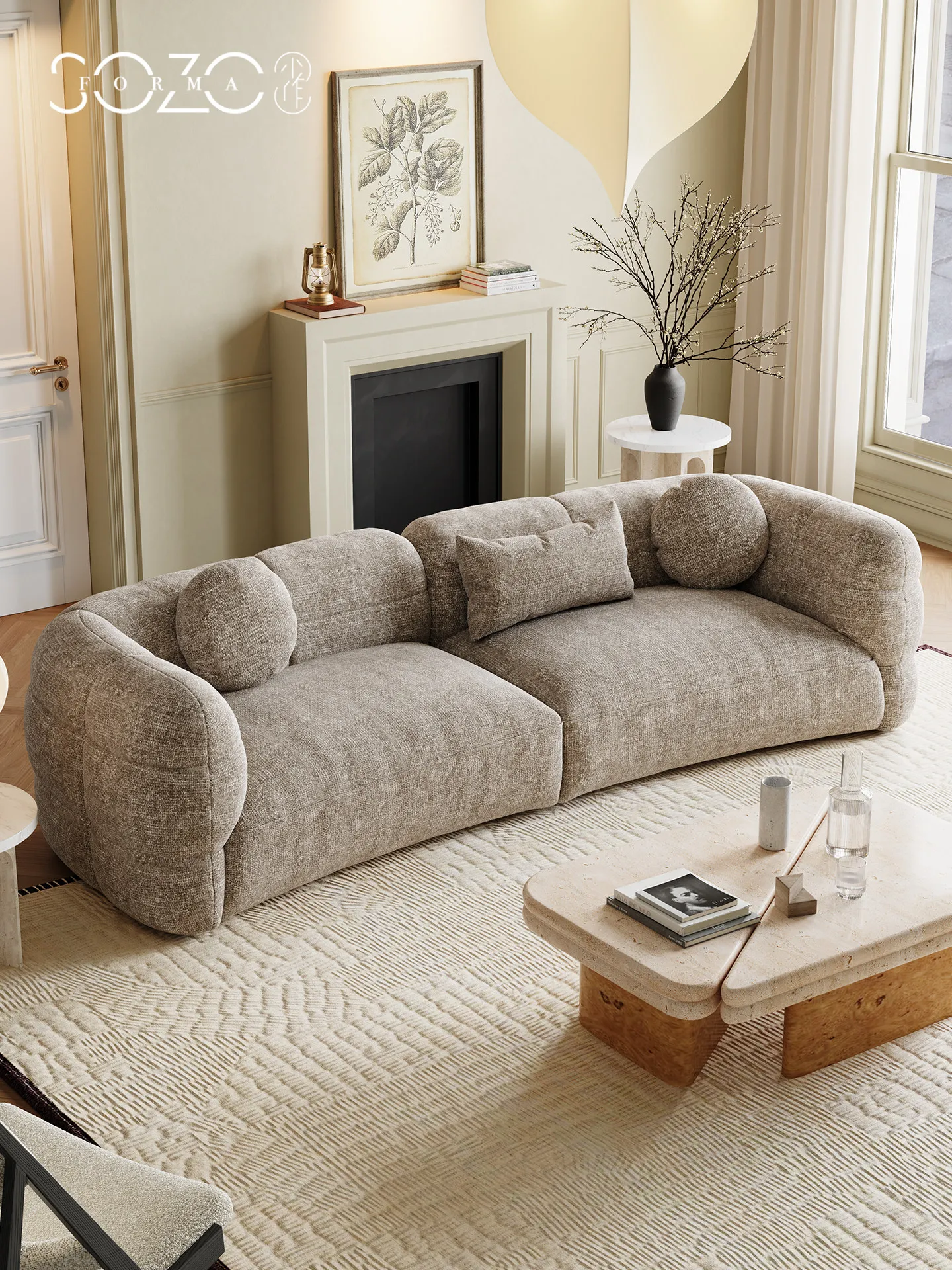 PYJ small apartment cream lazy wind wabi sabi medieval large living room high-end fabric sofa
PYJ small apartment cream lazy wind wabi sabi medieval large living room high-end fabric sofa