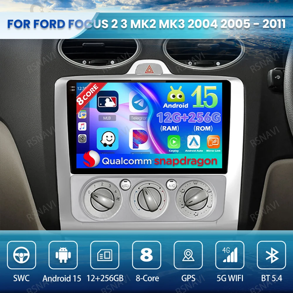 Автомобильный радиоприемник Android 15 для Ford Focus 2 3 Mk2 Mk3 2004 2005-2011 Qualcomm DVD 5G WIFI 4G LTE DSP QLED Головное устройство навигации BT
Автомобильный радиоприемник Android 15 для Ford Focus 2 3 Mk2 Mk3 2004 2005-2011 Qualcomm DVD 5G WIFI 4G LTE DSP QLED Головное устройство навигации BT