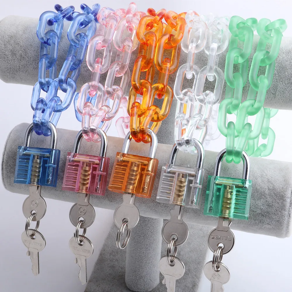 New Rock Punk Acrylic Link Chain Lock Pendant Necklace For Women Men Colorful Long Chain Necklace Fashion Nightclub Jewelry Gift
New Rock Punk Acrylic Link Chain Lock Pendant Necklace For Women Men Colorful Long Chain Necklace Fashion Nightclub Jewelry Gift