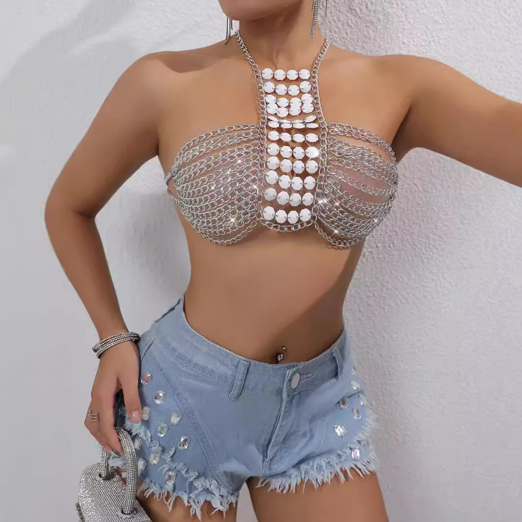 2024 New Sexy Nightclub Music Festival Wearing Chain Neck Tank Top For Women L23067
2024 New Sexy Nightclub Music Festival Wearing Chain Neck Tank Top For Women L23067