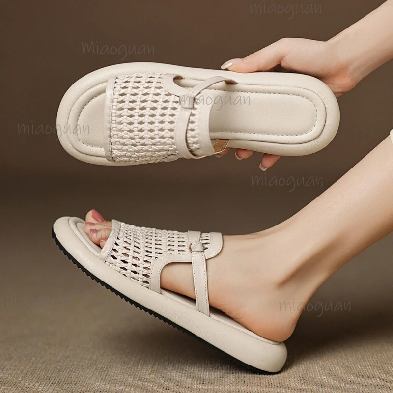 Women's Summer Fashion Weaving Slippers New Causal Breathable Anti-Slip Home Shoes Outdoor Soft Bottom Square Buckle Sandals
Women's Summer Fashion Weaving Slippers New Causal Breathable Anti-Slip Home Shoes Outdoor Soft Bottom Square Buckle Sandals