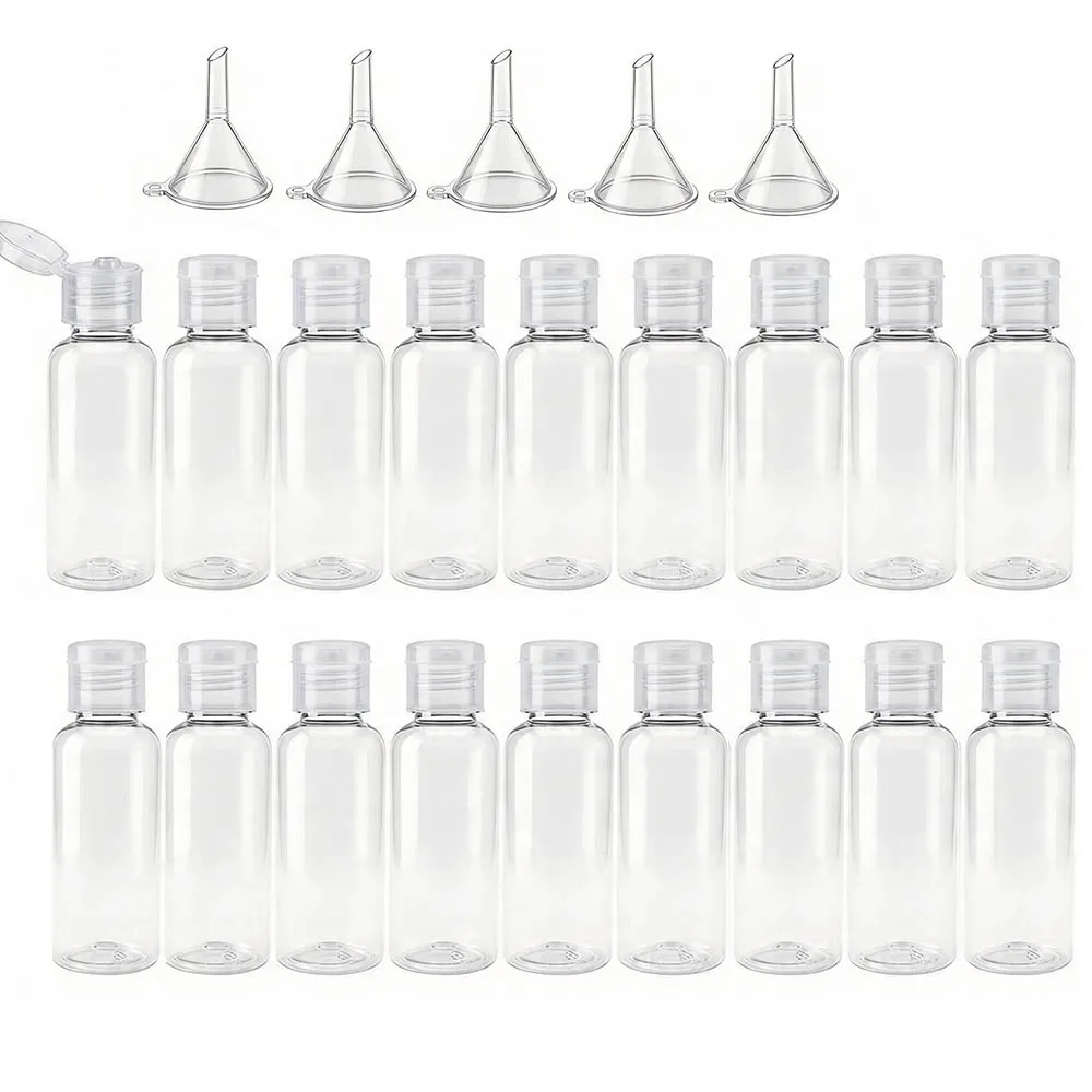 30pcs 50ml Empty Plastic Travel Bottle with 5 Funnels for Toiletries Leak Proof Squeezable Travel Size Containers
30pcs 50ml Empty Plastic Travel Bottle with 5 Funnels for Toiletries Leak Proof Squeezable Travel Size Containers