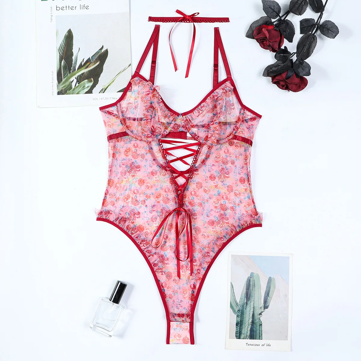 Женский сексуальный эротический комплект с цветочным принтом, прозрачное нижнее белье, боди, элегантное женское нижнее белье из тонкой сетки, сексуальные костюмы
Женский сексуальный эротический комплект с цветочным принтом, прозрачное нижнее белье, боди, элегантное женское нижнее белье из тонкой сетки, сексуальные костюмы