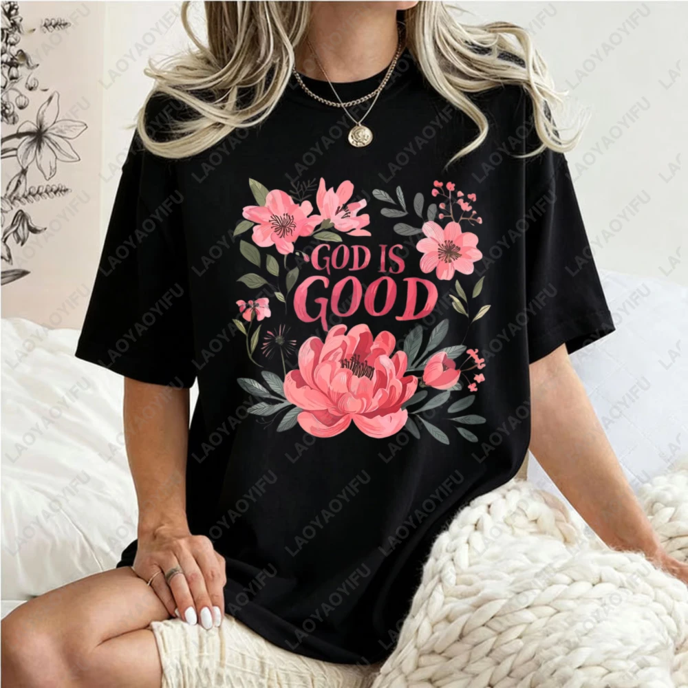 Floral God Is Good Design Unisex Cotton T-Shirt Women Fashion Casual Summer Top Trendy Graphic Tee For Everyday Wear
Floral God Is Good Design Unisex Cotton T-Shirt Women Fashion Casual Summer Top Trendy Graphic Tee For Everyday Wear