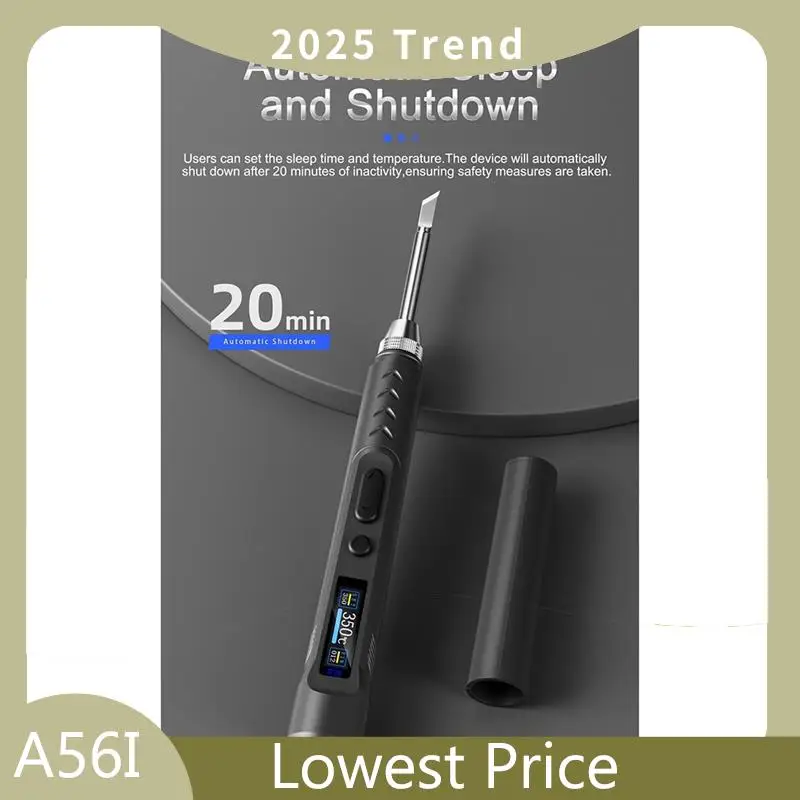 A56I Top T65-SP DC 90W PD 65W Intelligent Electric Soldering Iron 150-450℃ Rapid Heating Soldering Pen Temp Calibration Voltage
A56I Top T65-SP DC 90W PD 65W Intelligent Electric Soldering Iron 150-450℃ Rapid Heating Soldering Pen Temp Calibration Voltage