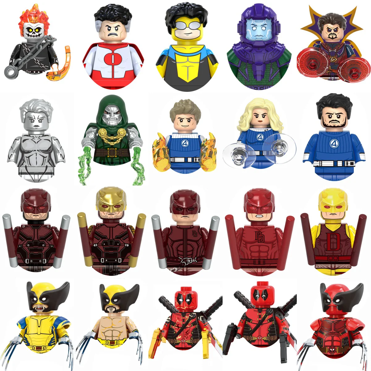 Marvel building blocks Wolverine Ghost Rider Mister Fantastic Surtur mini brick toys anime children's Souvenir gift party
Marvel building blocks Wolverine Ghost Rider Mister Fantastic Surtur mini brick toys anime children's Souvenir gift party