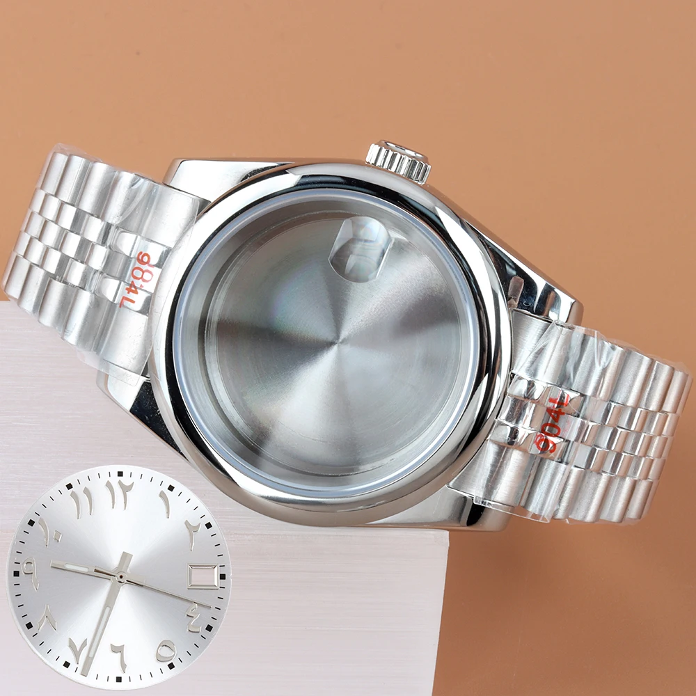 Stainless Steel NH35 Case 39/36mm Watch Case Presidential/Jubilee/Oyster Strap Fit Datejust nh35 nh36 Movement 28.5mm Dial Hands 
Stainless Steel NH35 Case 39/36mm Watch Case Presidential/Jubilee/Oyster Strap Fit Datejust nh35 nh36 Movement 28.5mm Dial Hands