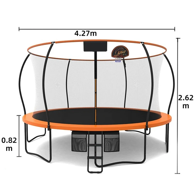 Factory Wholesale Professional Safety 14ft Round Bounce Bungee Jumping Pumpkin Trampoline Outdoor With Inside Net
Factory Wholesale Professional Safety 14ft Round Bounce Bungee Jumping Pumpkin Trampoline Outdoor With Inside Net