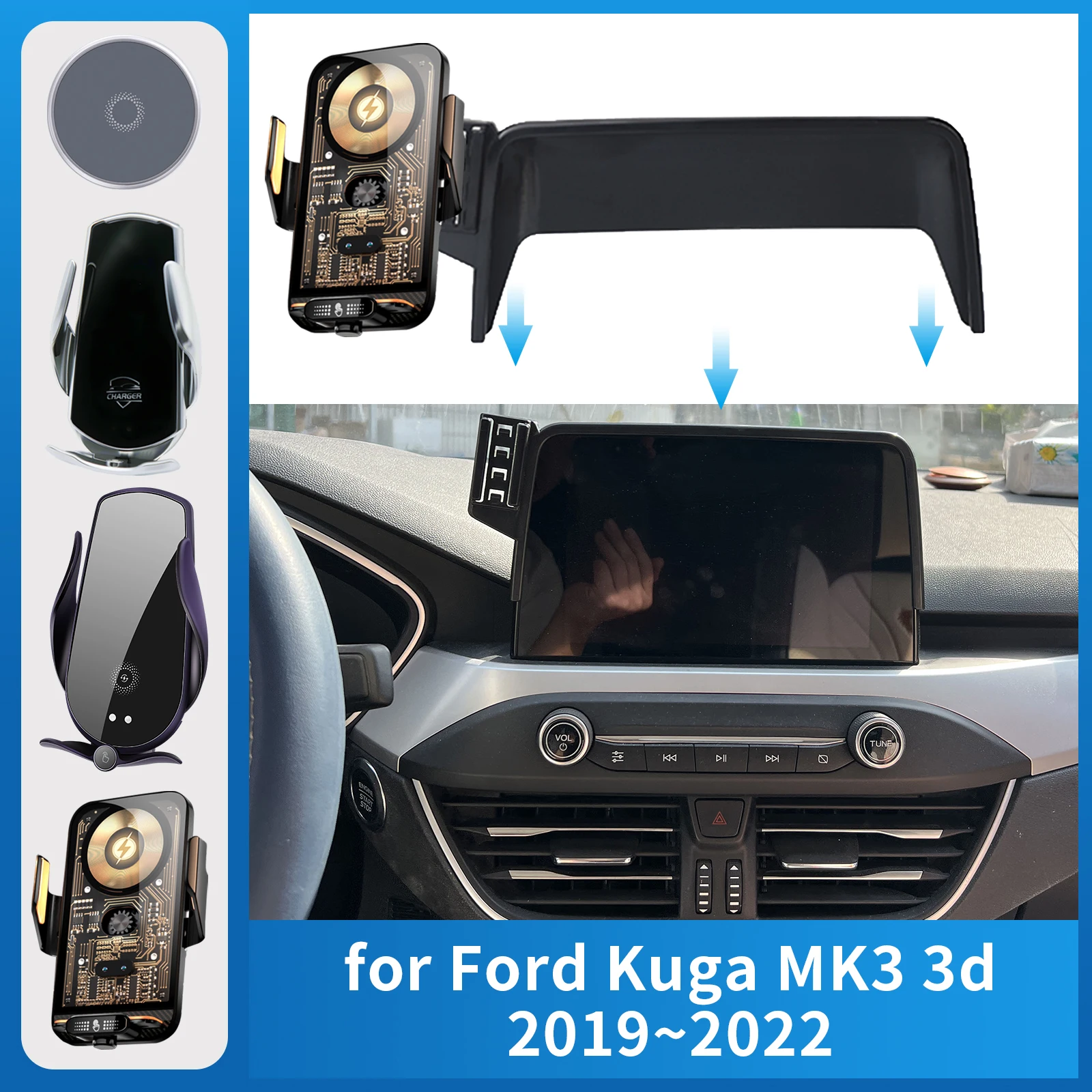 Автомобильный держатель мобильного телефона для Ford Kuga MK3 3d 2019 ~ 2022 ST-Line (8 дюймов), кронштейн для зарядки GPS, навигационная подставка, автоаксессуары
Автомобильный держатель мобильного телефона для Ford Kuga MK3 3d 2019 ~ 2022 ST-Line (8 дюймов), кронштейн для зарядки GPS, навигационная подставка, автоаксессуары