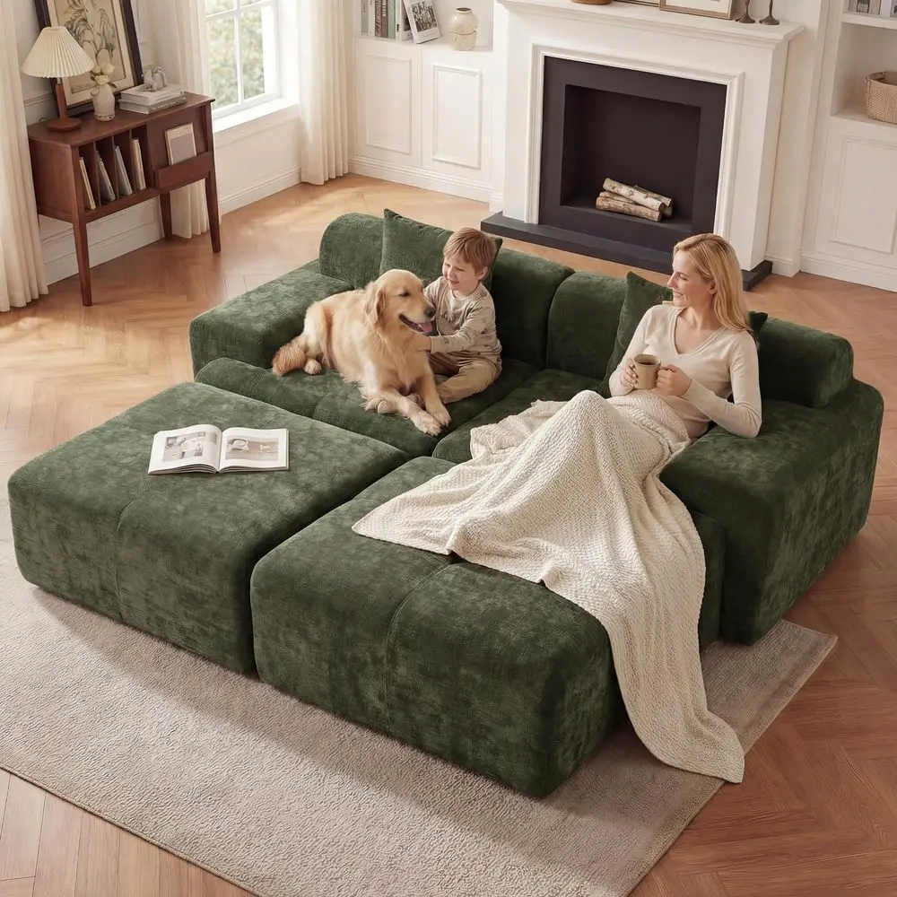 Boneless Loveseat with 2 Ottoman, Cloud Comfy Sofa Bed, Modular Sofa for Living Room, Apartment, Bedroom, Hotel, No Assembly Re
Boneless Loveseat with 2 Ottoman, Cloud Comfy Sofa Bed, Modular Sofa for Living Room, Apartment, Bedroom, Hotel, No Assembly Re