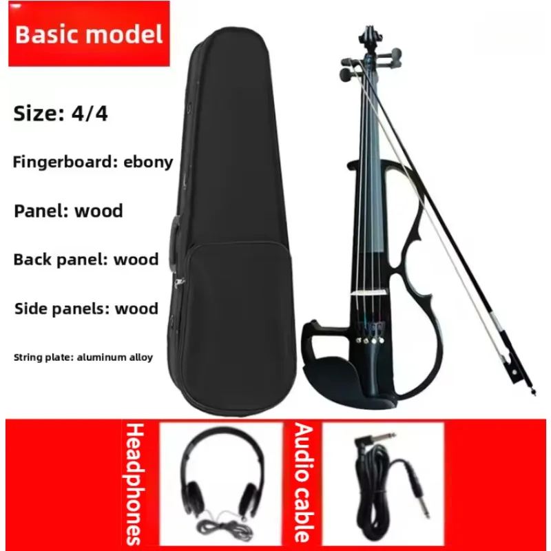 Electronic Violin 4/4 Beginners Stringed Instrument Professional Electric Violin Performance with Headphones Bow Box(No Battery)
Electronic Violin 4/4 Beginners Stringed Instrument Professional Electric Violin Performance with Headphones Bow Box(No Battery)