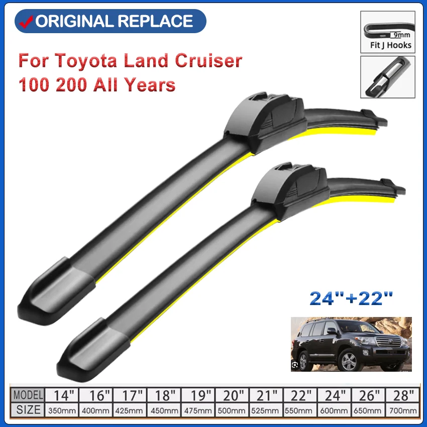 For Toyota Land Cruiser 100 200 All Years Front Wiper Blades Brushes Cutter Accessories U J Hook 
For Toyota Land Cruiser 100 200 All Years Front Wiper Blades Brushes Cutter Accessories U J Hook