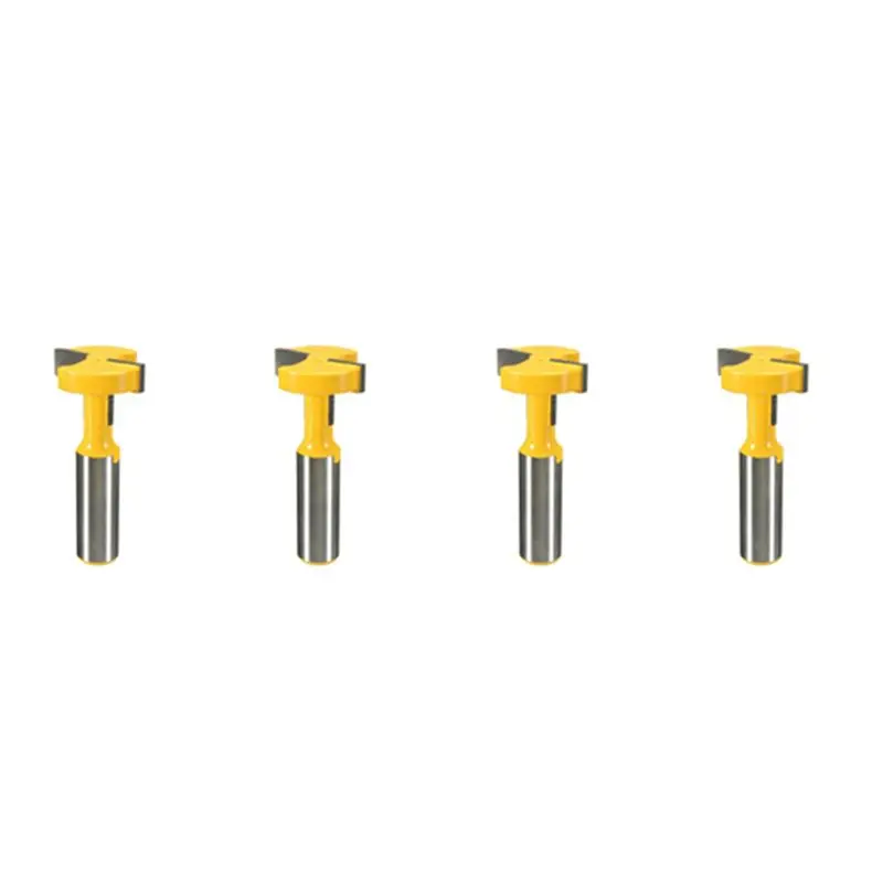 4Pcs 1/2 Inch Shank Router Bit T-Slot & T-Track Slotting Tenon Cutter Tool
4Pcs 1/2 Inch Shank Router Bit T-Slot & T-Track Slotting Tenon Cutter Tool