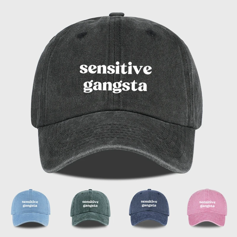 Vintage-washed “Sensitive Gangsta” Printed Baseball Cap – Stylish, Adjustable Dad Cap Perfect for Casual and Athletic Wear
Vintage-washed “Sensitive Gangsta” Printed Baseball Cap – Stylish, Adjustable Dad Cap Perfect for Casual and Athletic Wear