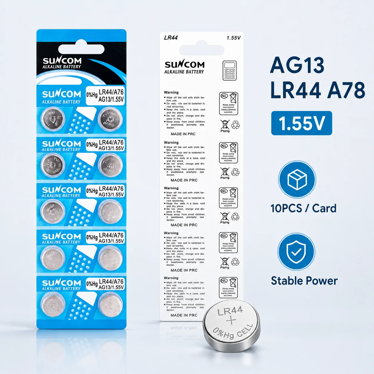 2-30PCS LR44 AG13 A76 L1154 SR44 357A 1.5V High Capacity Alkaline Button Coin Battery for Watch Toy Calculator
2-30PCS LR44 AG13 A76 L1154 SR44 357A 1.5V High Capacity Alkaline Button Coin Battery for Watch Toy Calculator