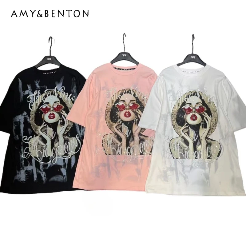 2025 Summer New Short Slim Fit Vintage Loose T-shirts Pullover Women's Clothes Y2k Kawaii Black White O-neck Beautiful Girl Top
2025 Summer New Short Slim Fit Vintage Loose T-shirts Pullover Women's Clothes Y2k Kawaii Black White O-neck Beautiful Girl Top