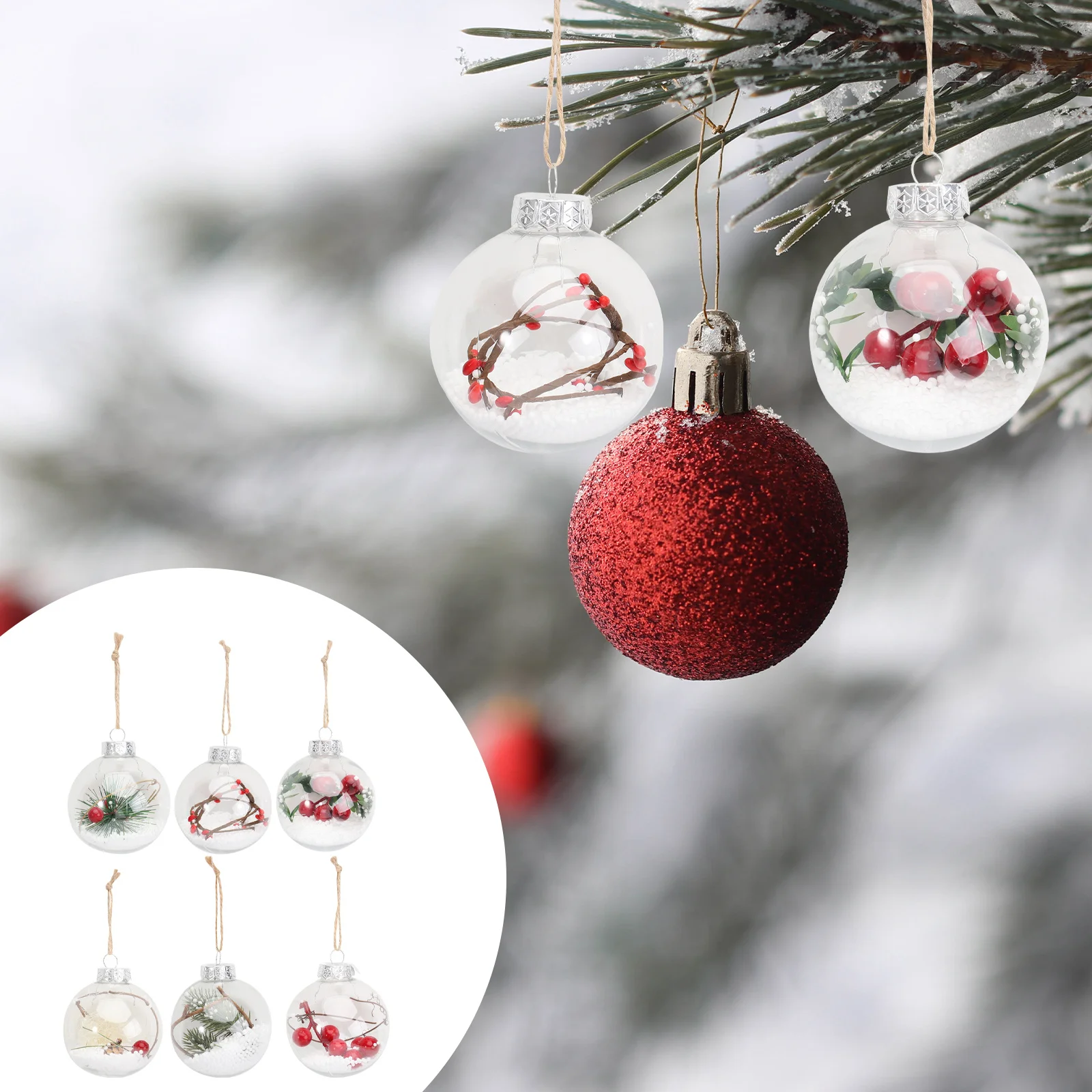 6 Pcs Plastic Ball Christmas Ornament Decor Ornaments Balls Xmas Hanging Tree Decorations
6 Pcs Plastic Ball Christmas Ornament Decor Ornaments Balls Xmas Hanging Tree Decorations