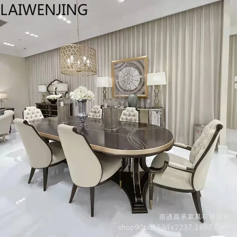 SGF solid wood dining table and chair combination French light luxury retro oval dining table
SGF solid wood dining table and chair combination French light luxury retro oval dining table