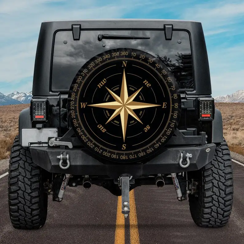 Compass Rose Black Spare Tire Cover, Moth, Moon Phase, Gift For Car Lover, Car Accessories, Personalized Tire Cover, Camping Gi
Compass Rose Black Spare Tire Cover, Moth, Moon Phase, Gift For Car Lover, Car Accessories, Personalized Tire Cover, Camping Gi