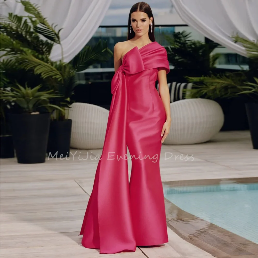 Meiyijia Customize Satin Mermaid One-shoulder Neckline Elegant Evening Dresses For Women 2025 With Bow Pleats Simple Party Dress
Meiyijia Customize Satin Mermaid One-shoulder Neckline Elegant Evening Dresses For Women 2025 With Bow Pleats Simple Party Dress