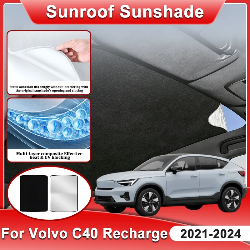 For Volvo C40 Recharge 2021 2022 2023 2024 Shade Car Accessorie Interior Static Cling Sunroof Cover Sun Visor Heat Shield Window
For Volvo C40 Recharge 2021 2022 2023 2024 Shade Car Accessorie Interior Static Cling Sunroof Cover Sun Visor Heat Shield Window