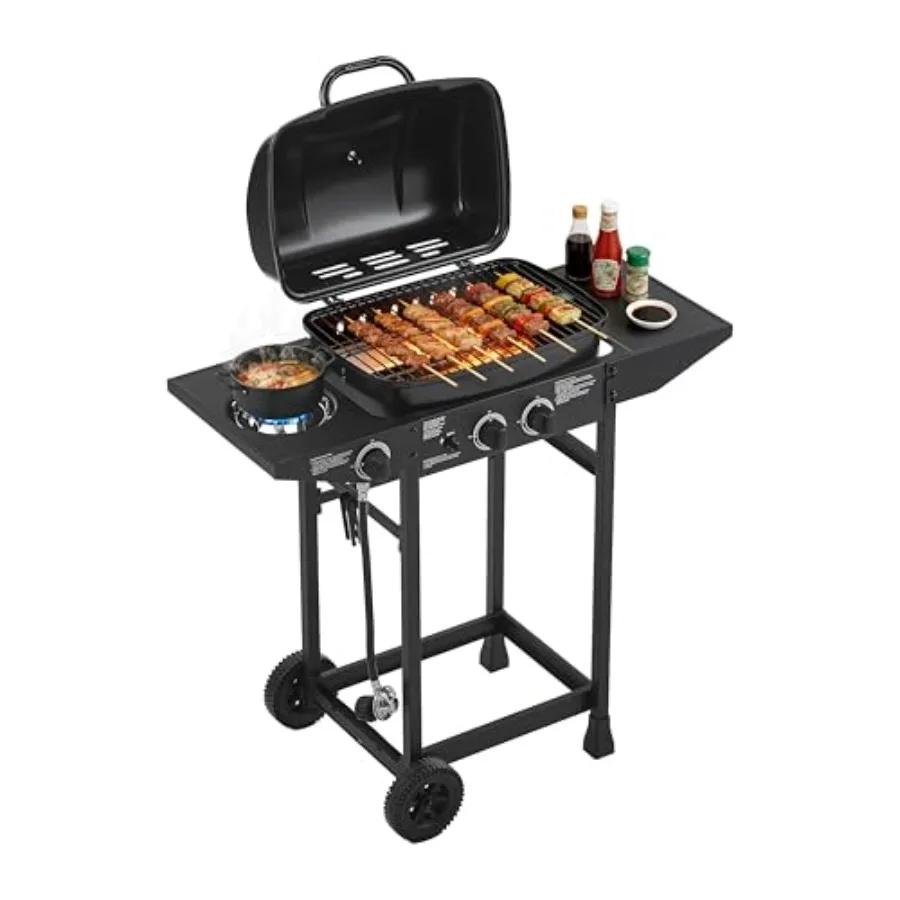 2 Burner Propane Gas Grill for Outdoor Kitchen Patio Backyard Cooking with Side Burner Enameled Grates and Side Tables Charcoal
2 Burner Propane Gas Grill for Outdoor Kitchen Patio Backyard Cooking with Side Burner Enameled Grates and Side Tables Charcoal