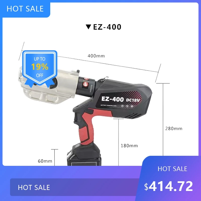 725Rechargeable hydraulic pliers digital display type EZ-400 continuous crimping copper and aluminum wire nose hy
725Rechargeable hydraulic pliers digital display type EZ-400 continuous crimping copper and aluminum wire nose hy