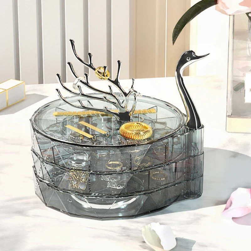 INS Large-capacity Multi-layer Necklace Earrings Jewelry Box Mask Cosmetics Storage Box Swan Dressing Table Jewelry Storage Box
INS Large-capacity Multi-layer Necklace Earrings Jewelry Box Mask Cosmetics Storage Box Swan Dressing Table Jewelry Storage Box