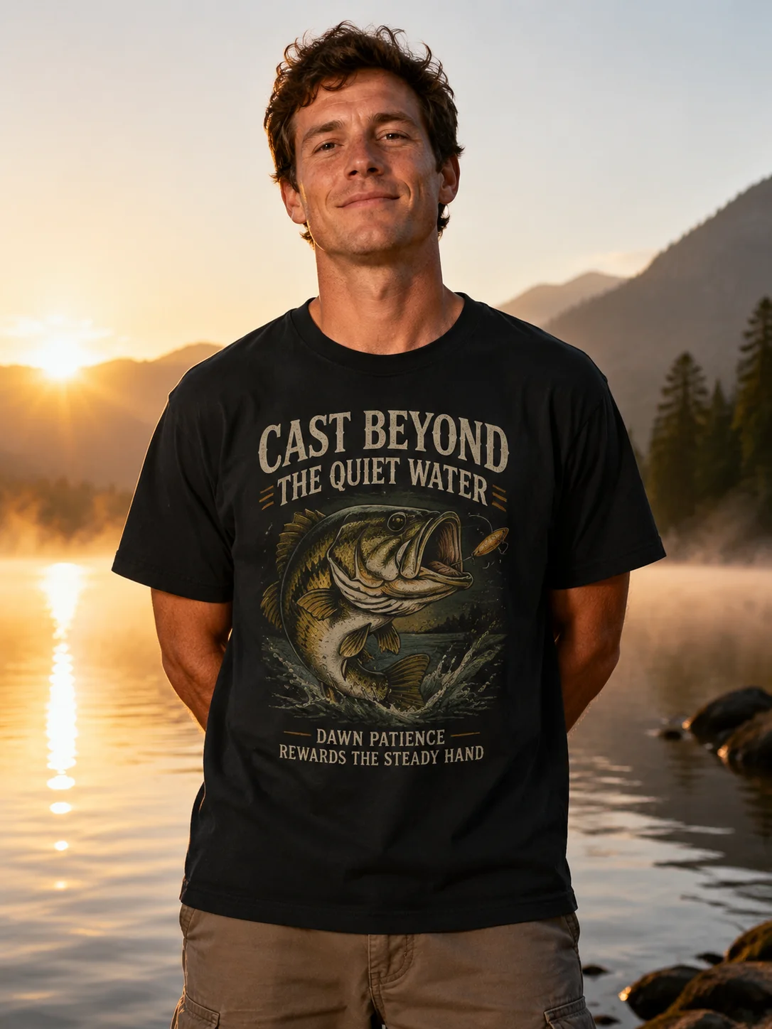 Men Graphic T Shirt Short Sleeve Loose Fit 50 percent Cotton 50 percent Polyester Fabric Fishing Bass Print Casual Summer Daily
Men Graphic T Shirt Short Sleeve Loose Fit 50 percent Cotton 50 percent Polyester Fabric Fishing Bass Print Casual Summer Daily