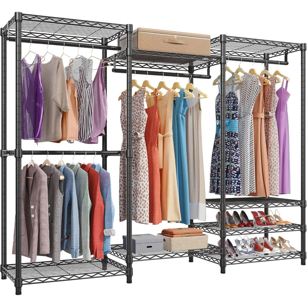 VIPEK V5 Portable Closet Wardrobe Heavy Duty Clothes Rack, Freestanding Clothing Rack with 4 Hang Rods & 8 Shelves, Adjustable 
VIPEK V5 Portable Closet Wardrobe Heavy Duty Clothes Rack, Freestanding Clothing Rack with 4 Hang Rods & 8 Shelves, Adjustable