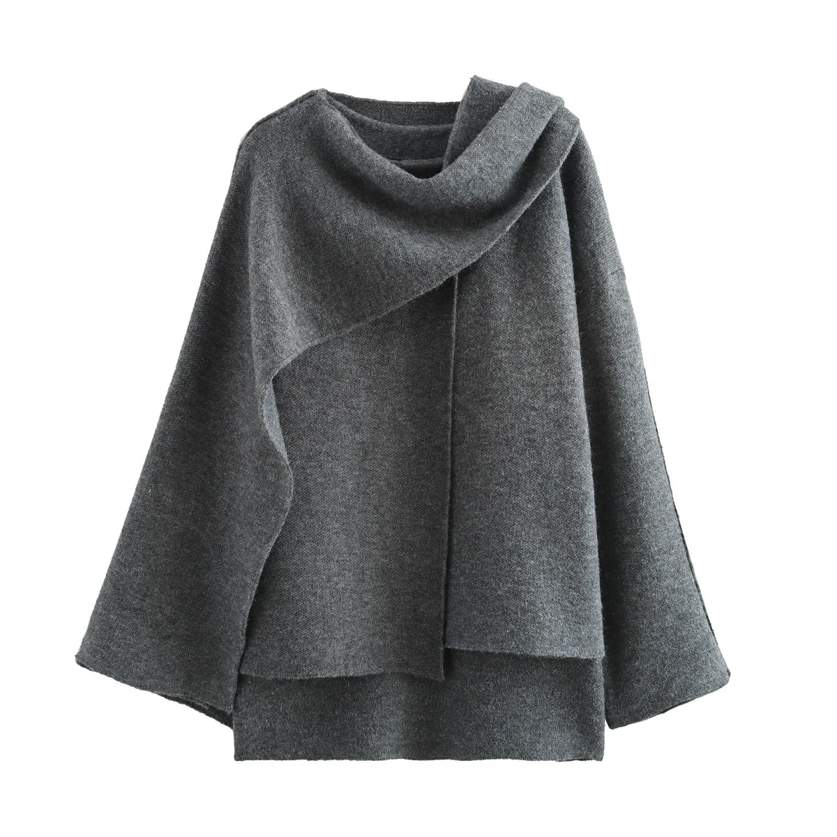 ZBZR Autumn New Women's ort Knitted Jaet Asymmetric Scarf Design Commute Sle Polyester Fiber Long Sve round Ne
ZBZR Autumn New Women's ort Knitted Jaet Asymmetric Scarf Design Commute Sle Polyester Fiber Long Sve round Ne